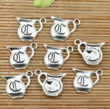 22pcs tibetan silver color teapot design charms EF2325