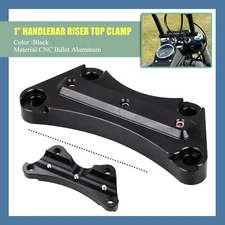 1" Handlebar Risers Top Clamp For Harley Electra Street Road Glide King FLHRS US