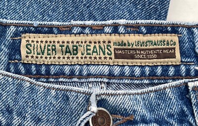 [極美品]90s LEVI'S SILVER TAB Relaxed 32×30 1990 LEVIS SILVER TAB RELAXED FIT SKATER BLUE JEANS 38 x 28