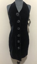 VINTAGE RAMPAGE VELVET BLACK DRESS NWT 90S LITTLE BLACK DRESS SIZE 9