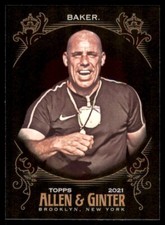 Simon Baker 2021 Topps Allen & Ginter X Black Card #232 Soccer Coach