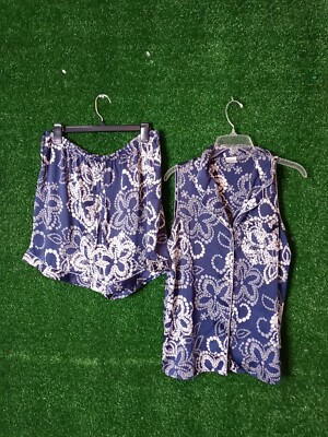 Canernet Two-piece Sleepwear Short Set Size Medium Pre-owned