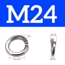 SPRING RECTANGULAR COIL LOCK WASHERS A2 STAINLESS STEEL FORM B METRIC M1.6 - M30