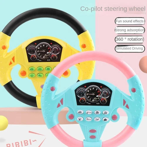 Montessori Simulation Steering Wheel Toys Simulate Driving Car Toy Kids Toys - Picture 2 of 14