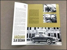 1963 Jaguar 3.8 Sedan Vintage 1-page Car Brochure Leaflet Sales Card