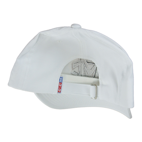 CCM Hockey Monocromo Estructurado Ajustable Sombrero/Gorra Senior/Adulto Blanco-OSFM - Imagen 4 de 4