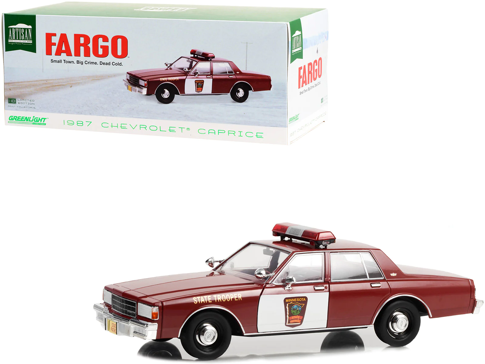 1987 Chevrolet Caprice Burgundy with Burgundy Interior 1/18 Diecast Model Car