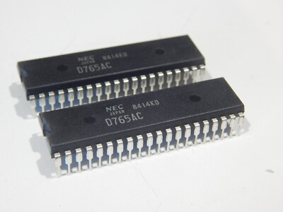 NEC UPD765AC D765AC 40 PIN DIP FDC FLOPPY DISK CONTROLLER - LOT OF 4 IC'S