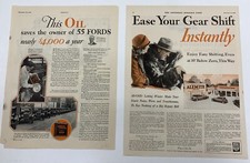 Vintage Motor Oil Ads - 1930's - Veedol/Alemite/Mobil-Lot of 4