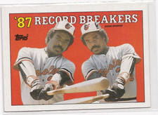 Eddie Murphy Orioles First Bas 1988 Topps ""Record Breakers"" Card # 4 ""HOF""