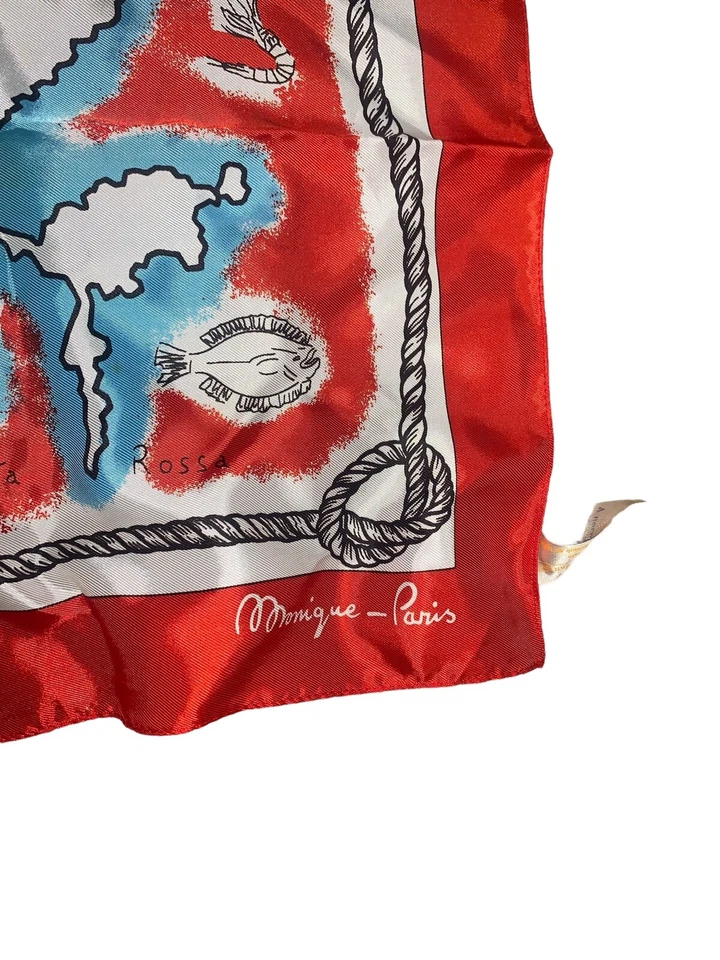 ВИНТАЖНЫЙ ИТАЛЬЯНСКИЙ ШАРФ MONIQUE MARTIN PARIS СЕРЕДИНЫ ВЕКА МОДЕРН - Изображение 3 из 4