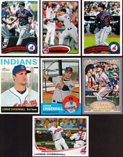 Huge 30 different LONNIE CHISENHALL cards lot RC 2011 - 2018 Indians
