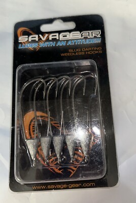 Savagear Slug Darting Weedless Hooks, Pack of 5, 1/0