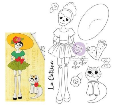 Prima Marketing  Rubber Stamps  LA CATRINA