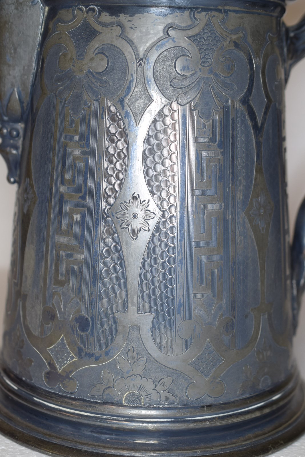 Antique Redfield & Rice New York Silver Plated Lidded Pitcher