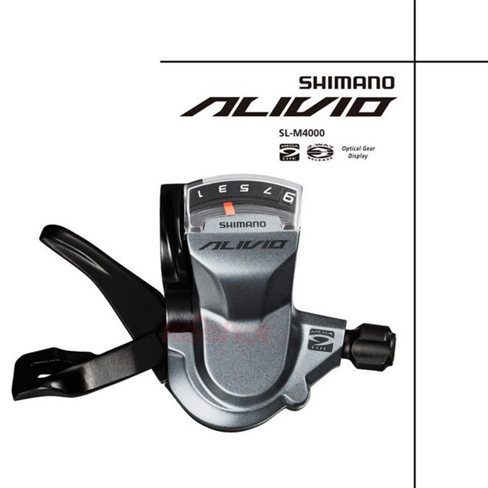 Shimano Alivio M4000 Shifter Lever Set SL-M4000 Rapidfire MTB Trigger 3x9 Speed - Image 2 of 4