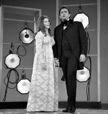 June Carter Johnny Cash on The Glen Campbell Hour TV Show 1970 Old Photo 2