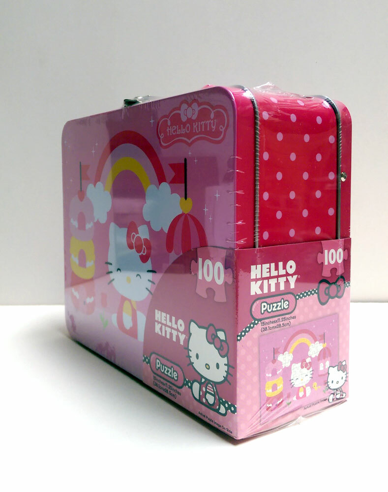 Hello Kitty 100 Piece Puzzle in Tin Metal Lunch Box Set by Sanrio