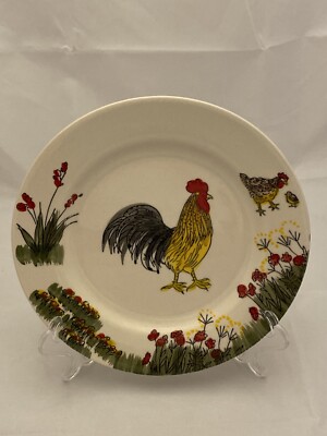 Paula Deen Southern Rooster Hand Painted 8 Salad Plate