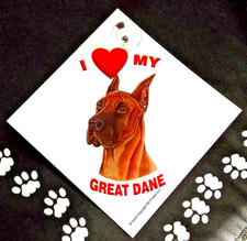 Great Dane Auto Decal