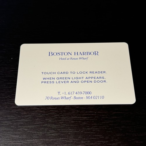 Boston Harbor Hotel Key Card 70 Rowes Wharf - Picture 5 of 6