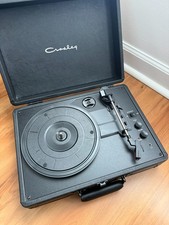 Crosley CR8005U-BS1 Record Player Turntable Works No Power Cord Tested