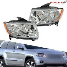 For Jeep Grand Cherokee 2011-2013 Compass 11-17 Halogen Headlights Headlamps Lr For Jeep Grand Cherokee 2011-2013 Compass 11-17 Halogen Headlights Headlamps Lr
