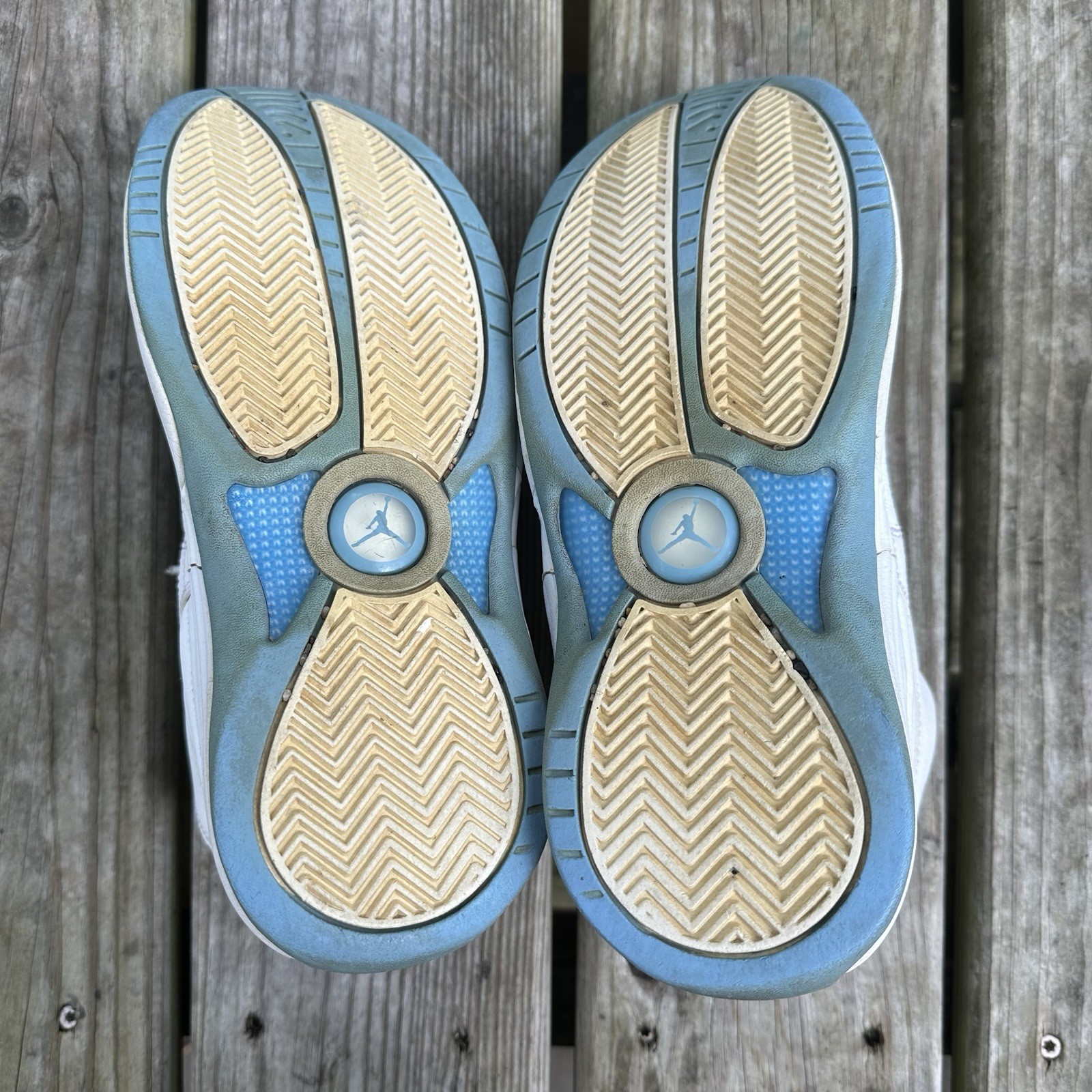 Air Jordan Jumpman Basketball Sneakers White University Blue 644938-107 Size 9.5 thumbnail 9