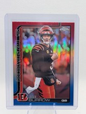 2025 Topps Chrome Football Joe Burrow #61 Red White &amp; Blue