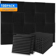 100 Pack Cheap Acoustic Foam Panels 1 X 12 X 12 Inches Large Sound Proof Foam