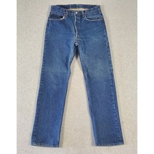 Vintage USA 80s Levis 501 Jeans Dark Wash Button Fly Fits 32x30 tag size 35x34