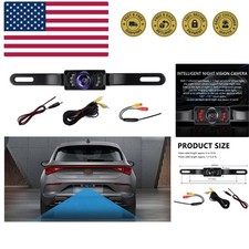 Back Up Camera for Cars with 8 Light,SD Night Vision License Plate Backup Cam...