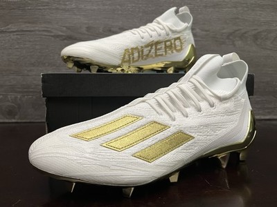 Size 12.5 - adidas Adizero Cleats Primeknit White Gold  display picture 1