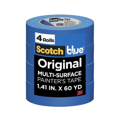 Original Multi-Surface Painter's Tape, 1.41 Inches x 60 Yards, 4 Rolls, Blue,...