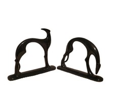 Vintage Royal Haeger Glossy Black Ceramic Greyhound Statues Set Of 2 Whippet Vintage Royal Haeger Glossy Black Ceramic Greyhound Statues Set Of 2 Whippet