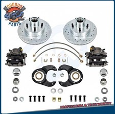 Deluxe Disc Brake Kit 5 On 4-12 Metric Caliper Fits Ford 1937 - 1948 Spindle