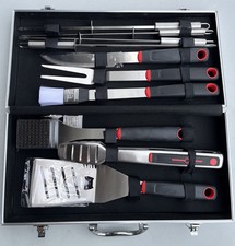 Stainless Steel BBQ Tool Set - 10 Pieces