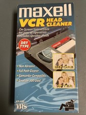 Maxell VP-100 VCR VHS Head Cleaner Dry Type Video Cassette Tape