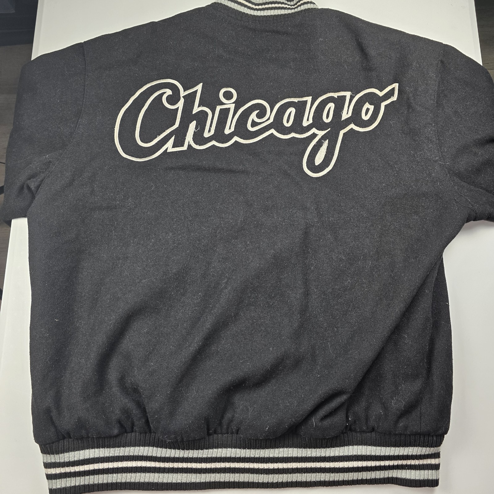Vintage 90s Men’s L Jeff Hamilton Reversible Chicago White Sox Varsity Jacket