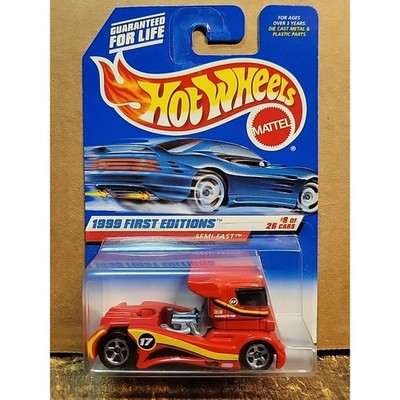 1999 Hot Wheels #914 - First Editions #8 of 26 - Semi-Fast (Red-Red vari)