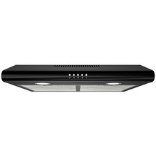 Visor Cooker Hood 60 cm with Brushless Motor Black Extractor Hood 600mm Under