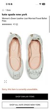 Kate Spade  Gwen  Palest Mint Bridal Ballet Flats 9M "JUST MARRIED" NIB WEDDING 