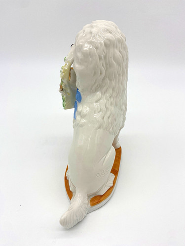 Antique German Porcelain Poodle Mantel Shelf Dog 1910s "2501" READ Wally Dog - Picture 6 of 9