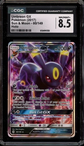 Pokemon Umbreon GX Sun & Moon Holo Ultra Rare #80 CGC 8.5