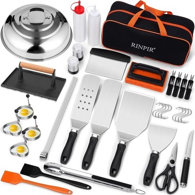 42Pcs Griddle Accessories Kit for Blackstone, Flat Top Grill Spatula Set with En