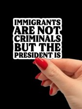 Anti MAGA Anti Donald Trump Glossy Vinyl High Quality Sticker 4  