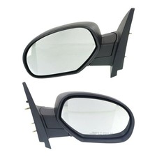 Pair Textured Manual Folding Side Mirrors for Silverado 1500 2500HD 3500HD 07-13