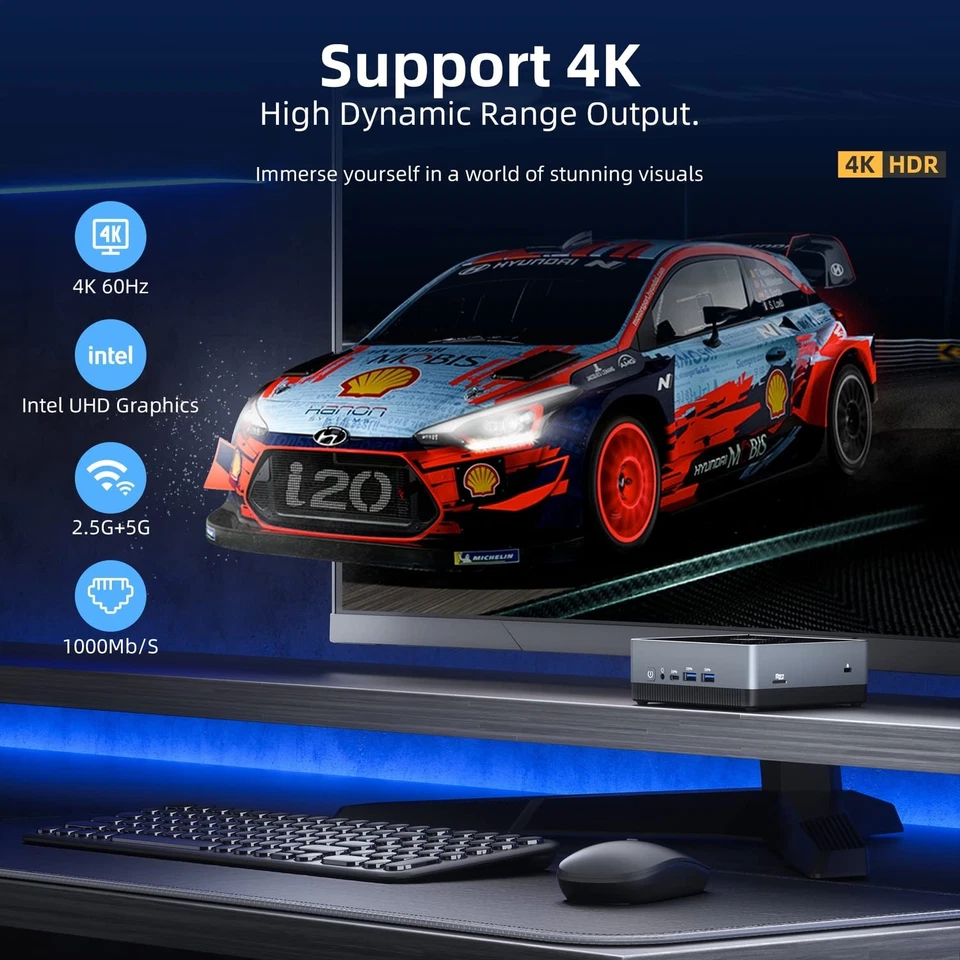 Nano J1 Linux Mini PC, Intel N5095A Quad-Core, 16GB RAM, 1TB PCIe SSD, 4K Dua... - Image 3 of 4