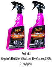 Meguiar's G9524 Hot Rims Wheel & Tire Cleaner, 24 oz., Spray (2 Pack)