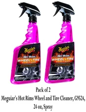 Meguiar's G9524 Hot Rims Wheel & Tire Cleaner, 24 oz., Spray (2 Pack)